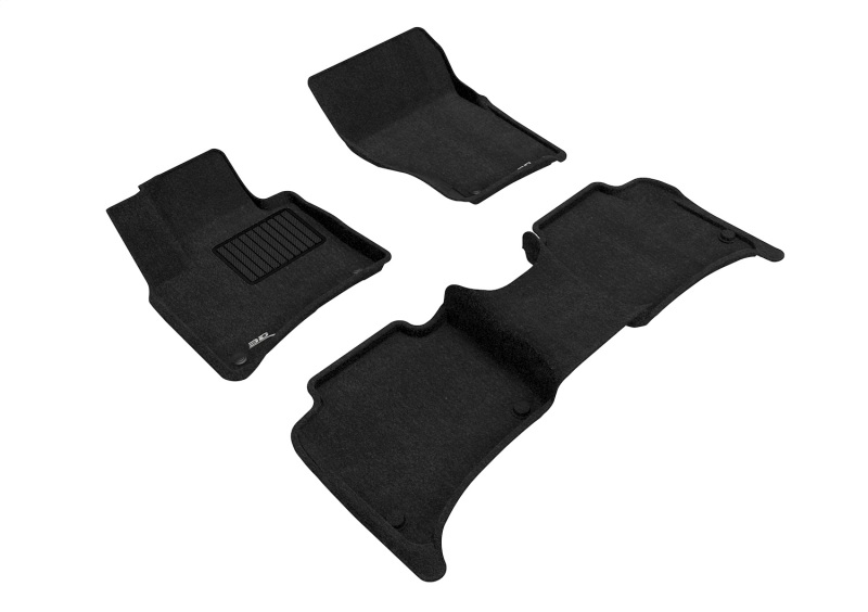 Volkswagen Touareg Floor Mats - Front and Rear - 3D MAXpider - Elegant - Black - `11-`17